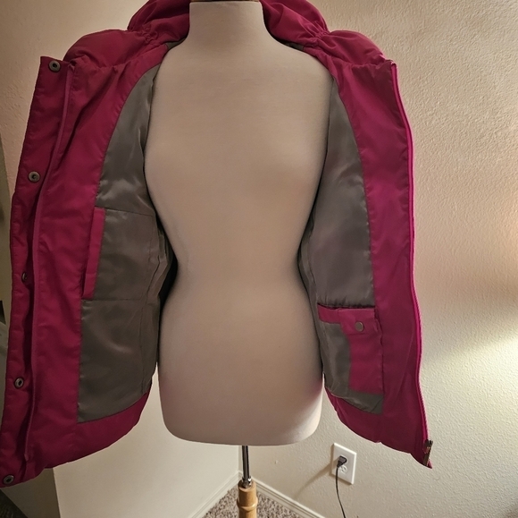 HOT PINK CALVIN KLEIN SKI PUFFER JACKET - Picture 6 of 9